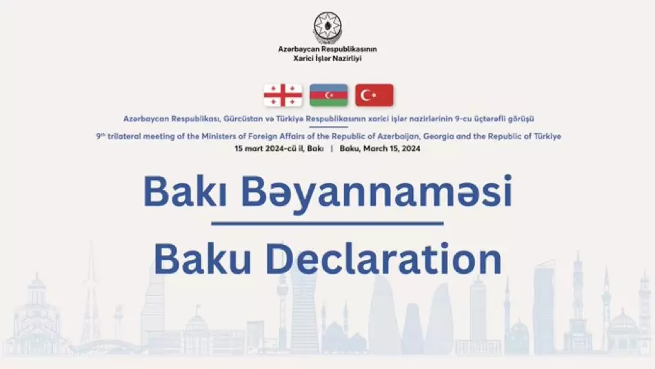 Azərbaycan, Türkiyə və Gürcüstan arasında Bakı bəyannaməsi imzalanıb